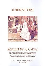 Etienne Ozi Notenblätter Konzert C-Dur Nr.6 für Fagott und
