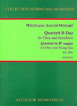 Wolfgang Amadeus Mozart Notenblätter Quartett B-Dur KV285b für Oboe, Violine
