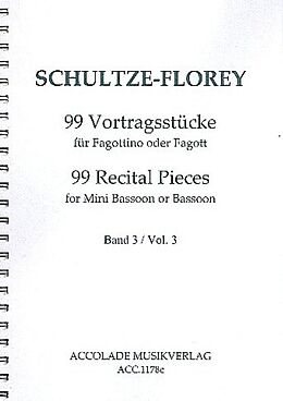 Andreas Schultze-Florey Notenblätter 99 Vortragsstücke Band 3 (Nr.67-99)