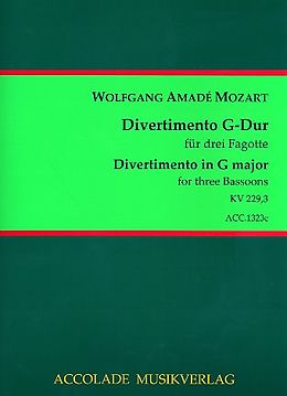 Wolfgang Amadeus Mozart Notenblätter Divertimento G-Dur KV229,3