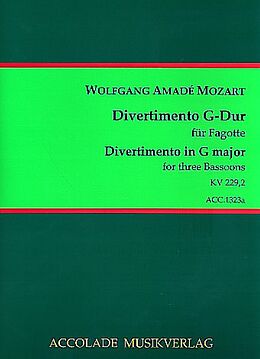 Wolfgang Amadeus Mozart Notenblätter Divertimento G-Dur KV229,2