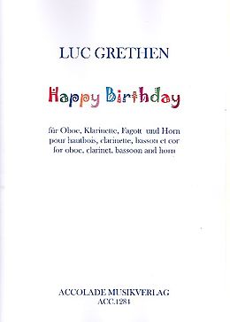 Luc Grethen Notenblätter Happy Birthday für Oboe, Klarinette