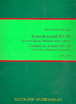 Antonio Vivaldi Notenblätter Konzert a-Moll RV536 für 2 Oboen