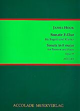 James Hook Notenblätter Sonate F-Dur op.99 für Fagott und Klavier