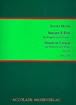 James Hook Notenblätter Sonate F-Dur op.99 für Fagott und Klavier