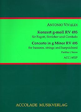 Antonio Vivaldi Notenblätter Konzert g-Moll RV495 für Fagott