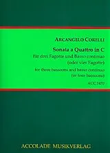 Arcangelo Corelli Notenblätter Sonata a quattro in C für 3 Fagotte und Bc