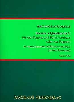 Arcangelo Corelli Notenblätter Sonata a quattro in C für 3 Fagotte und Bc
