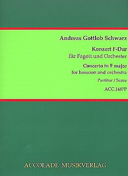 Andreas Gottlob Schwarz Notenblätter Konzert F-Dur