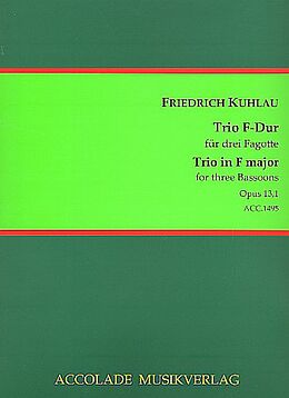Friedrich Daniel Rudolph Kuhlau Notenblätter Trio F-Dur op.13,1