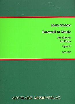 John Simon Notenblätter Farewell to Music op.51