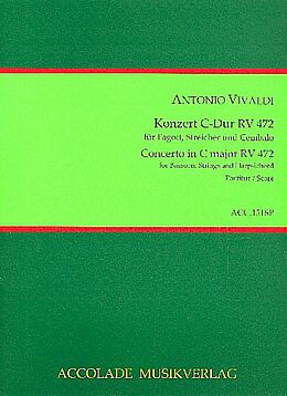 Antonio Vivaldi Notenblätter Konzert C-Dur RV472