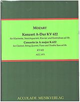 Wolfgang Amadeus Mozart Notenblätter Konzert A-Dur KV622
