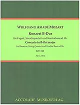 Wolfgang Amadeus Mozart Notenblätter Konzert B-Dur KV 191