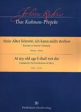 Johann Kuhnau Notenblätter Mein Alter kömmt ich kann nicht sterben