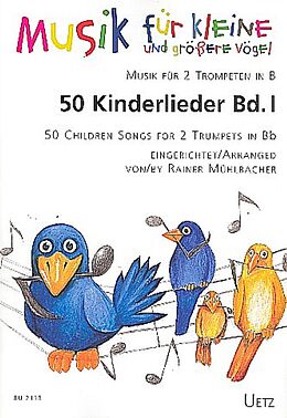  Notenblätter 50 Kinderlieder Band 1 für 2 Trompeten