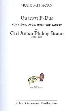 Carl Anton Philipp Braun Notenblätter Quartett F-Dur
