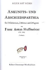 Franz Anton Hoffmeister Notenblätter Ankunfts und Abschiedsparthia für 2