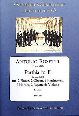 Antonio (Franz Anton Rössler) Rosetti Notenblätter Parthia F-Dur