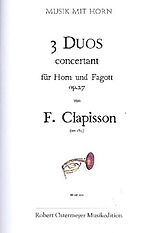 F. Clappison Notenblätter 3 Duos concertant op.27 für Horn