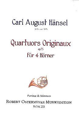 Carl August Hänsel Notenblätter Quatuors originaux op.75