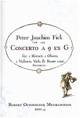 Peter Joachim Fick Notenblätter Concerto a 9 ex G