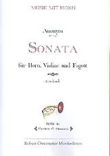 Anonymus Notenblätter Sonate D-Dur für Horn, Violine und Fagott