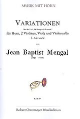 Jean Baptist Mengal Notenblätter Variationen für Horn, 2 Violinen, Viola