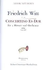 Friedrich Witt Notenblätter Concertino Es-Dur für 2 Hörner und