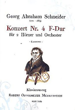 Georg Abraham Schneider Notenblätter Konzert F-Dur Nr.4 für 2 Hörner und Orchester