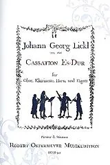 Johann Georg Lickl Notenblätter Cassation Es-Dur für Oboe, Klarinette