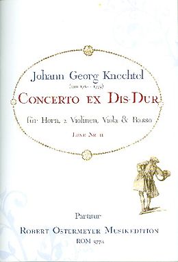 Johann Georg Knechtel Notenblätter Konzert Es-Dur Lund Nr.II