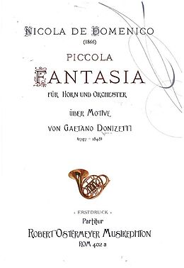 Nicola de Domenico Notenblätter Piccola Fantasia