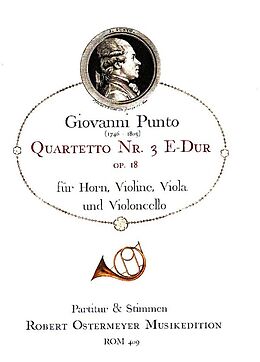 Johann Wenzel ) Punto Giovanni (= Stich Notenblätter Quartetto Nr.3 E-Dur op.18