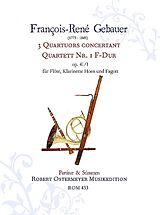Francois-Réné Gébauer Notenblätter Quartett F-Dur Nr.1 op.41,1