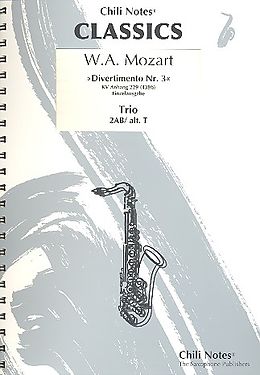 Wolfgang Amadeus Mozart Notenblätter Divertimento Nr.3 KVAnh229 (KV439b)