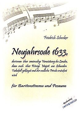 Friedrich Schenker Notenblätter Neujahrsode 1633