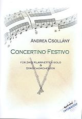 Andrea Csollány Notenblätter Concertino Festivo für 2 Klarinetten