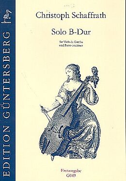 Christoph Schaffrath Notenblätter Solo B-Dur für Viola da gamba