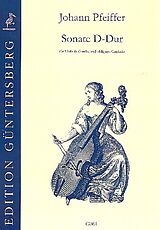 Johann Pfeiffer Notenblätter Sonate D-Dur für Viola da gamba und