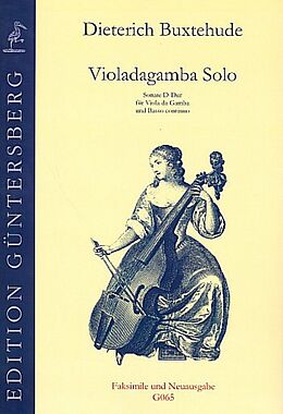 Dieterich Buxtehude Notenblätter Sonate D-Dur für Viola da gamba und Bc