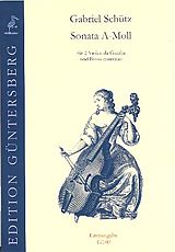 Gabriel Schütz Notenblätter Sonate a-Moll für 2 Violen da Gamba