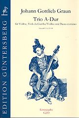 Johann Gottlieb Graun Notenblätter Trio A-Dur für Violine, Viola da gamba