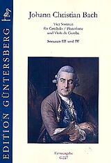 Johann Christian Bach Notenblätter 4 Sonaten Band 2 (Nr.3-4) für Viola da gamba