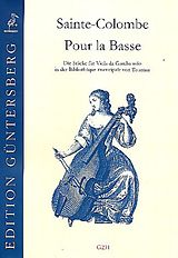 Jean (?) de Sainte-Colombe Notenblätter Pour la basse