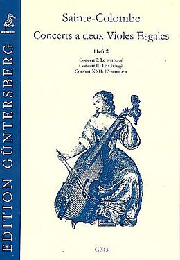 Jean (?) de Sainte-Colombe Notenblätter Concerts a 2 violes egales Band 2