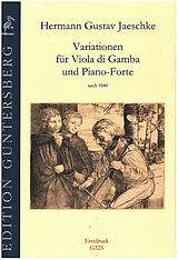 Hermann Gustav Jaeschke Notenblätter Variationen über ein Thema aus der Oper Jakob und seine Söhne in Egyp