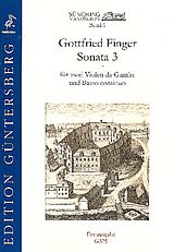 Gottfried Finger Notenblätter Sonata 3