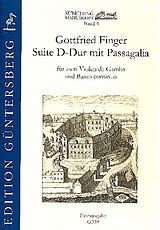 Gottfried Finger Notenblätter Suite D-Dur mit Passacaglia