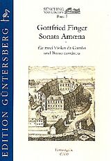Gottfried Finger Notenblätter Sonata Amoena